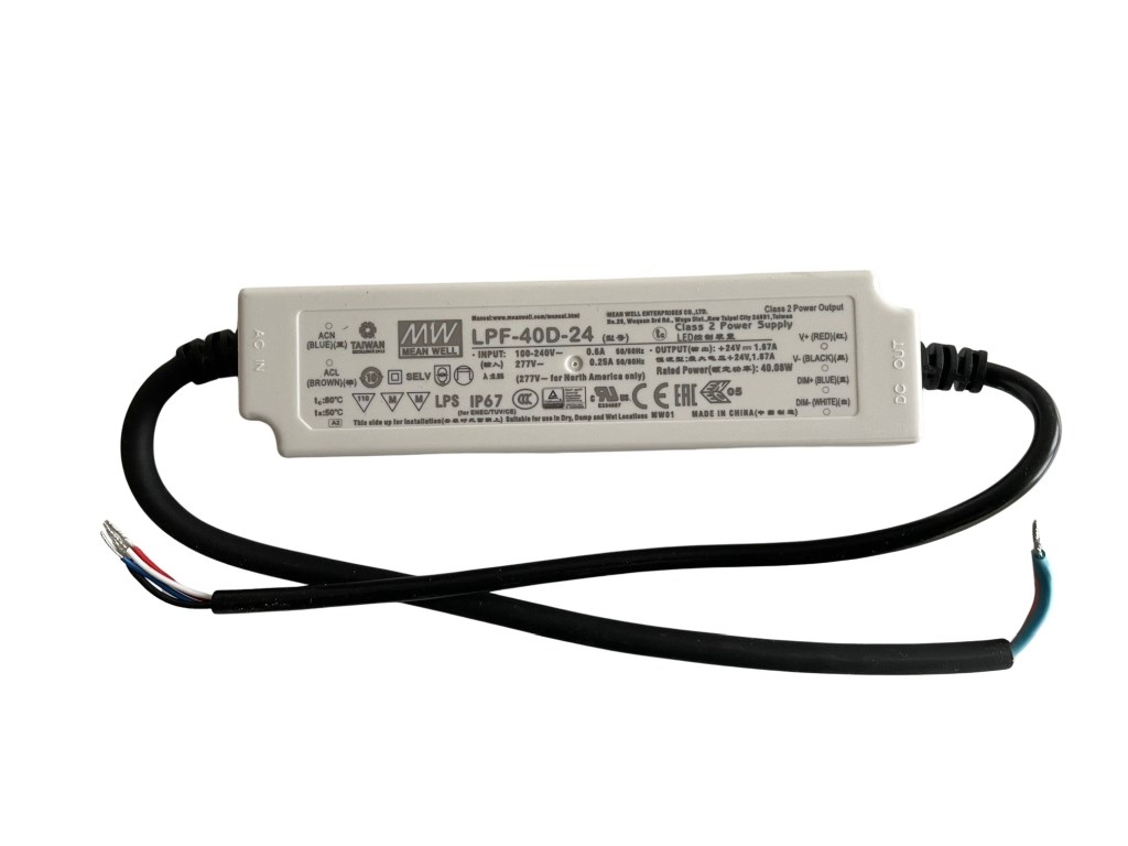 LED power supply Mean Well 40W, 24 V, IP67