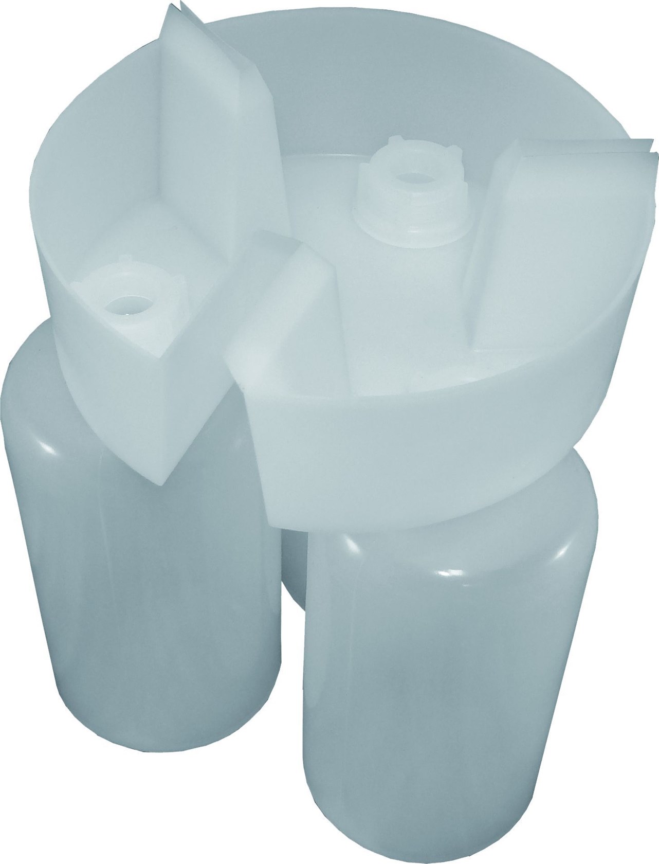 Oil collector for guide rails with reservoir