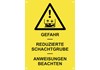 Warning sign for reduced shaft pit 150x215