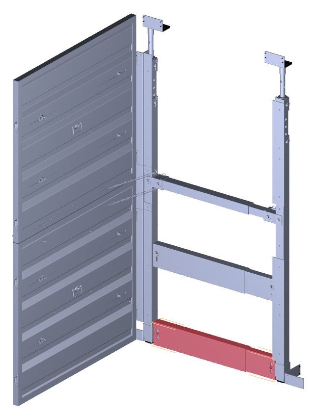 Three-part side protection SMALL - knee- and footrail