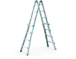 Four-part telescopic ladder