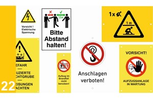 Signs, stickers, warnings
