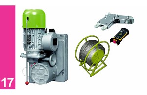 17. Wire rope traction hoists and accessories